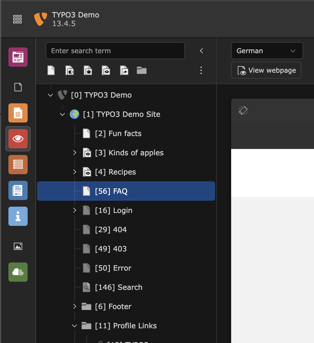 Typo3 Backend